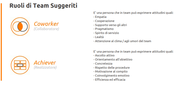 esempio di feedback del programma che fornisce indicazioni sulle soft-skills rispondendo alle domande sulla propria persona.